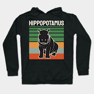 Vintage Cute Hippopotamus Hoodie